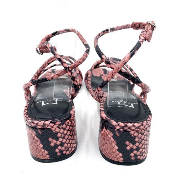 Marc Fisher Jared Sandals Pink Multi Snake Print Leather Ankle Strap Sz‎ 6.5 - Picture 8 of 11